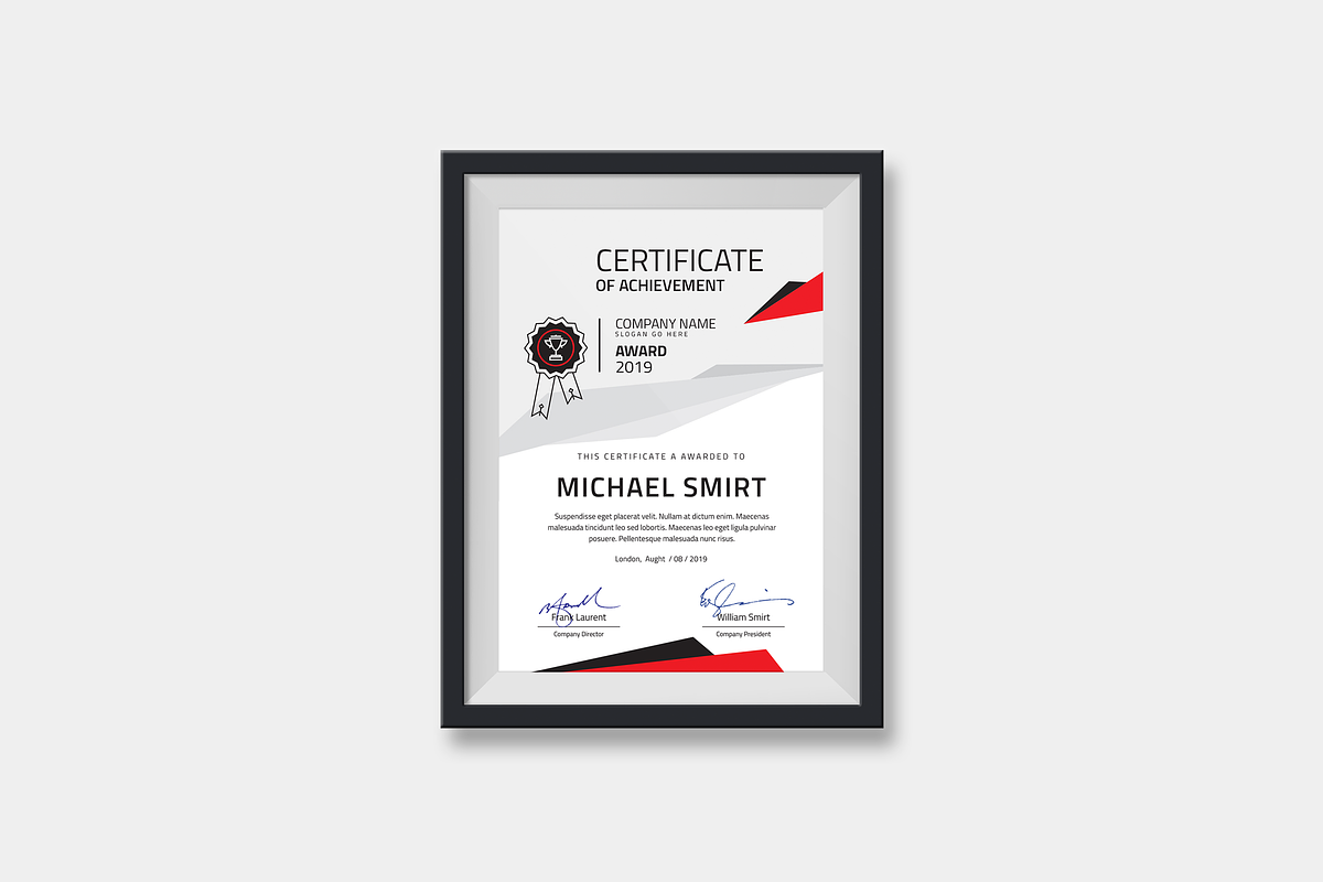 Modern Certificates, a Stationery Template by silukEight (Photo 5 of 6)