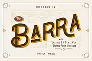 The Barra, a Sans Serif Font by ViactionType (Thumbnail 1 of 10)
