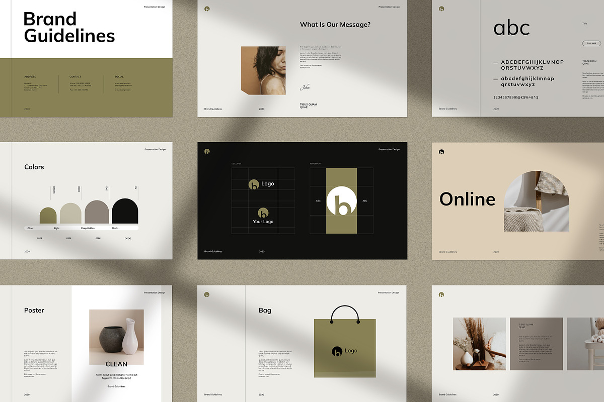 Brand Guidelines Template, a Presentation Template by PrintIdea (Photo 1 of 11)