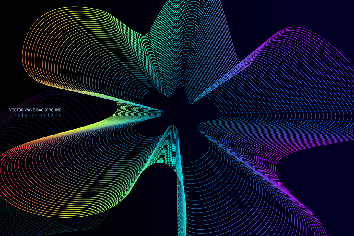 Abstract Waves Line Background, a Background Graphic by Artlogs x Modaldesain (Photo 2 of 5)
