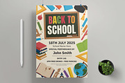 Back To School Poster Flyer Template, a Flyer Template by MightyDesign (Thumbnail 1 of 7)