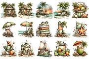 Whimsical Beach Summer Paradise Clip, an Illustration by OK Design (Thumbnail 3 of 6)