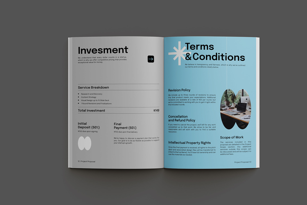 Blue Project Proposal, a Stationery Template by Neermana (Photo 8 of 10)