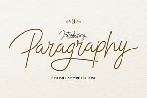 Paragraphy script font