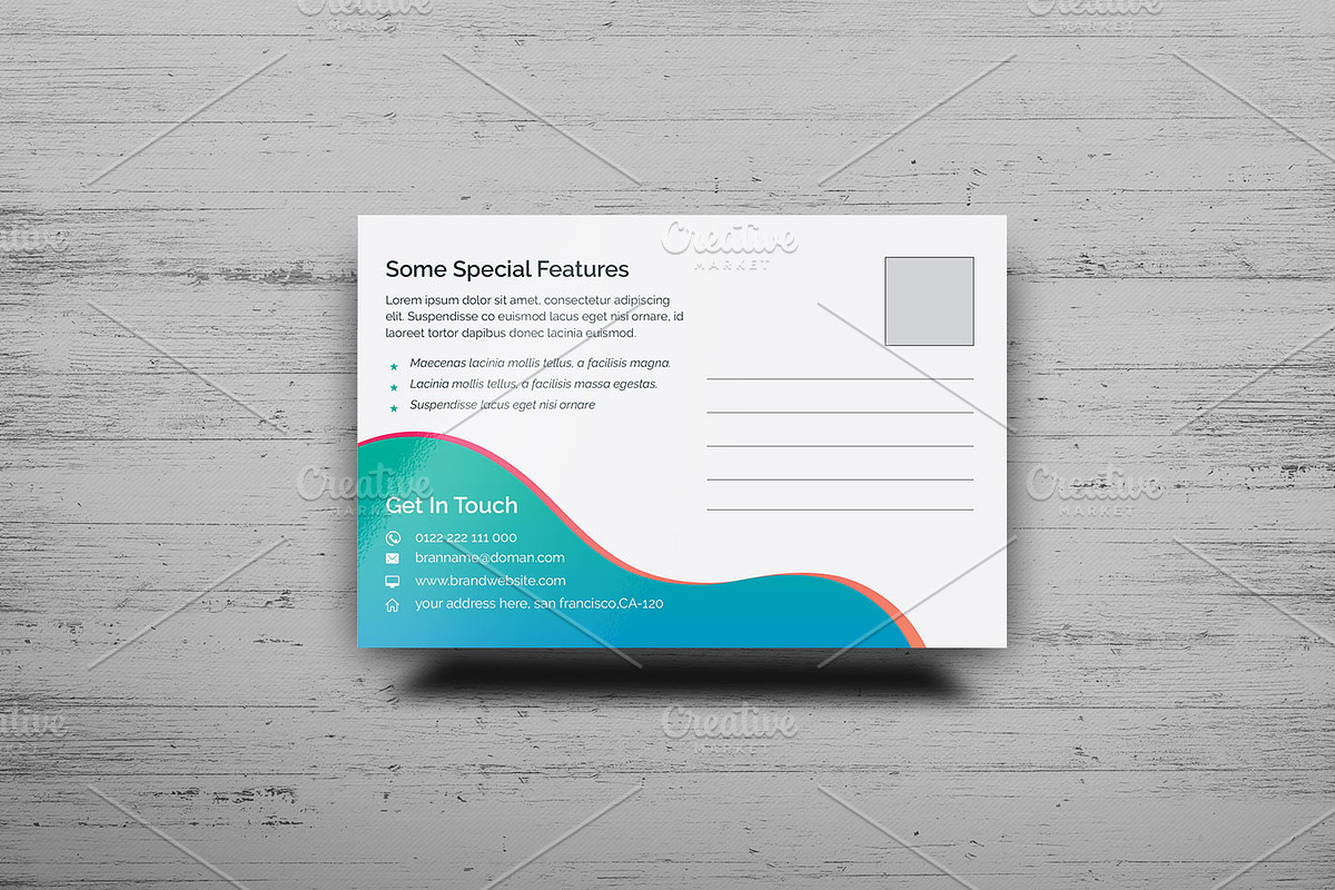 Clean Postcard Template, a Card Template by Cristal Pioneer