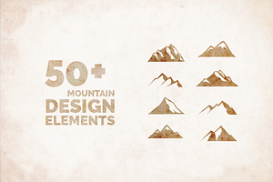 50 Mountain Icon Graphics