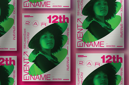 Bold Poster with Pink Accents, a Poster Template by wavebreak