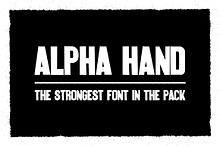 Alpha Hand Font