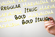 Marvaloha, a Font by Fontforecast (Thumbnail 6 of 7)