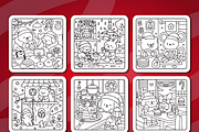 Christmas Friends Fluffy Coloring, a Seasonal Illustration by Coco Bloom (Thumbnail 3 of 4)