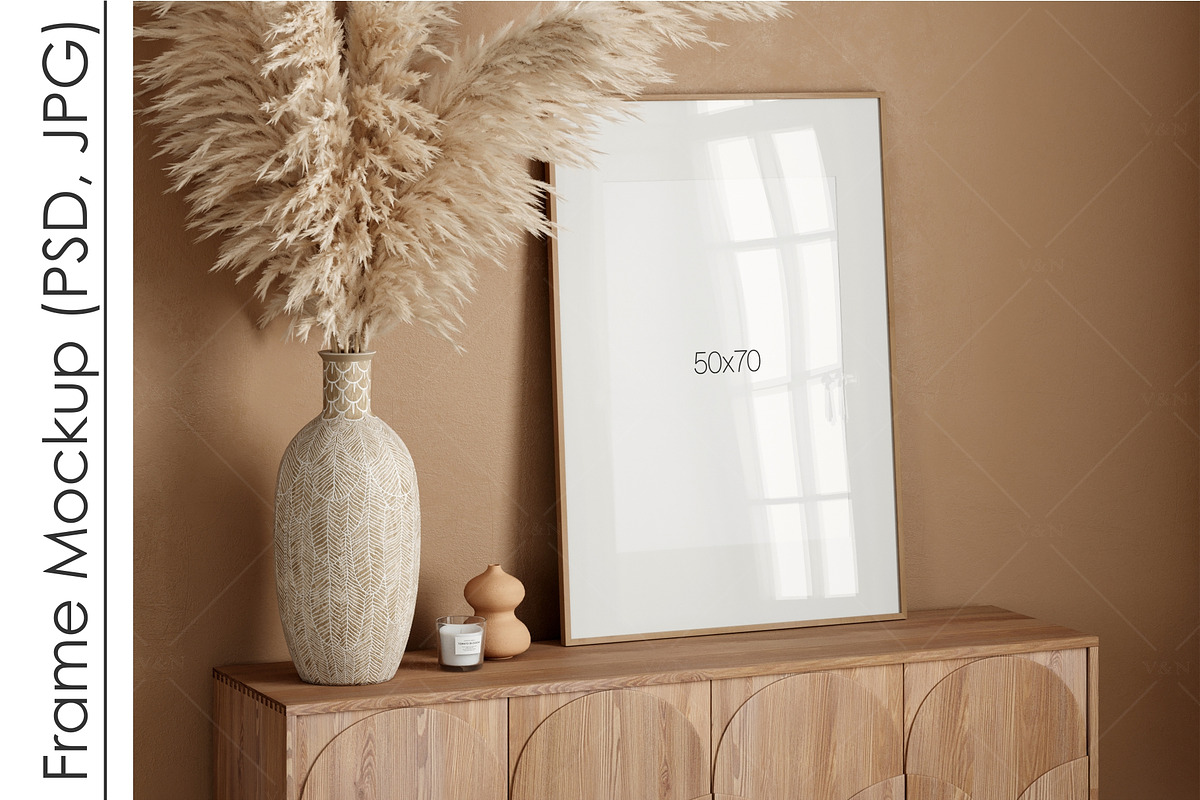 Frame Mockup PSD JPG, a Print Template by VNmockup (Photo 2 of 5)