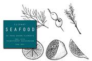 Seafood hand drawn clip art., an Object Graphic by Hand drawn Boutique (Thumbnail 7 of 7)