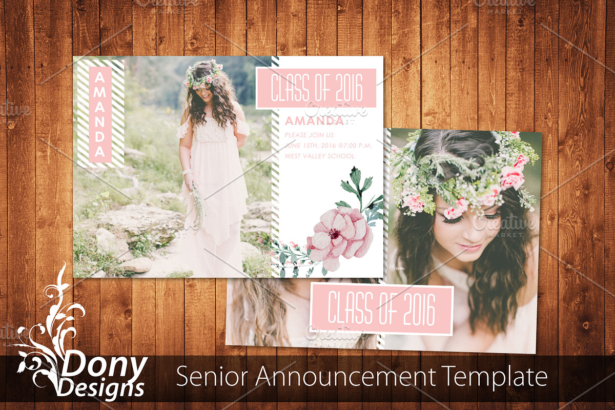 Senior Graduation Card -SE002, an Invitation Template by DonyDesigns (Photo 2 of 2)