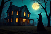 Witch's Haunted House | Stock Photo, a Holiday Photo by Aura Canyon HQ (Thumbnail 1 of 6)