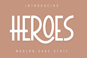 HEROES Sans Serif, a Sans Serif Font by skiiller studio