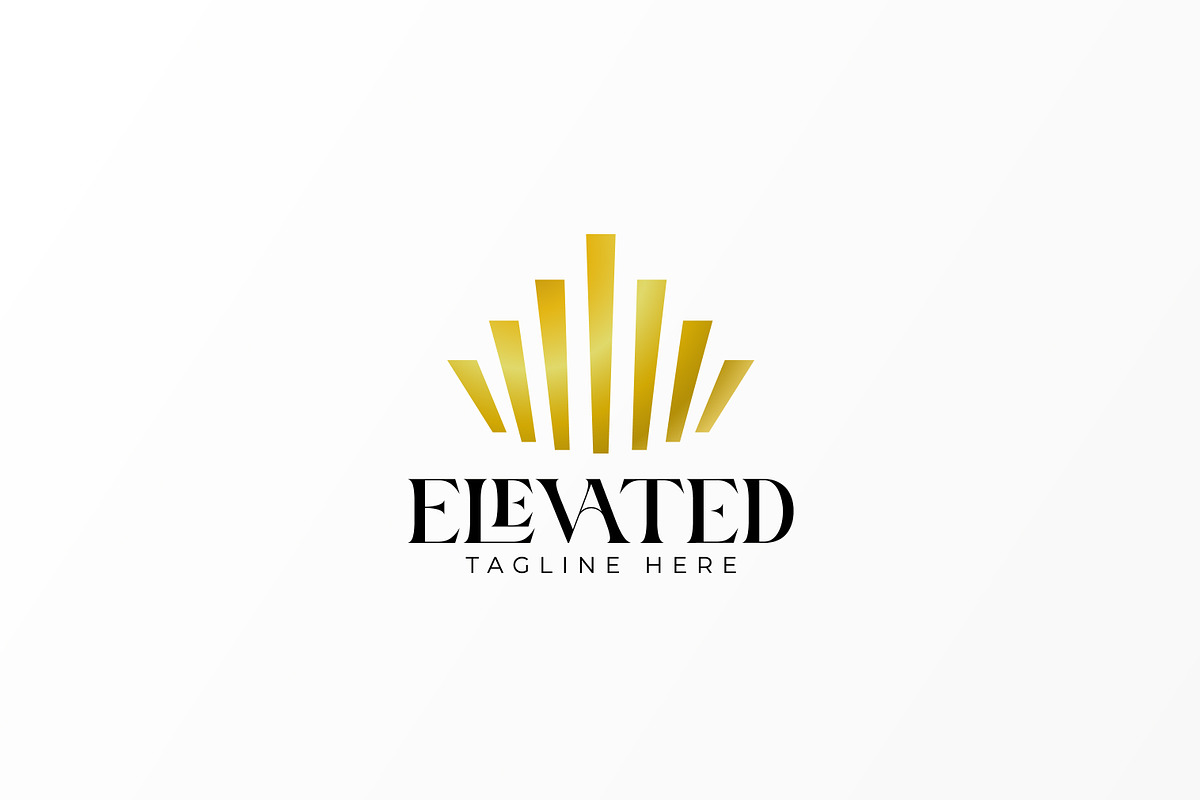 Elevate Logo Abstract Throne Crown, a Branding & Logo Template by Signatoro
