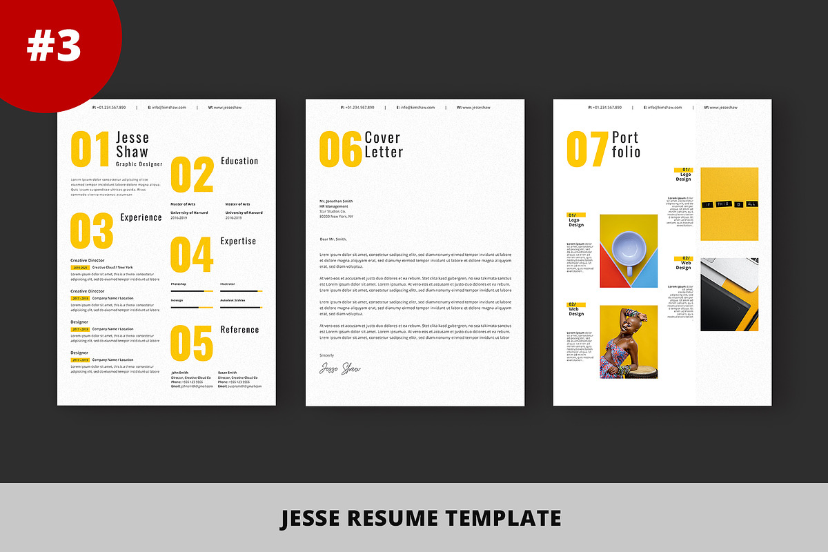 Resume Template Bundle - Vol 04, a Resume Template by Nina Shaw (Photo 4 of 12)