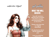 Trendy Girls Pointing Clipart Social, a Person Illustration by VM PARTYS  BY TAIRUMA (Thumbnail 10 of 10)