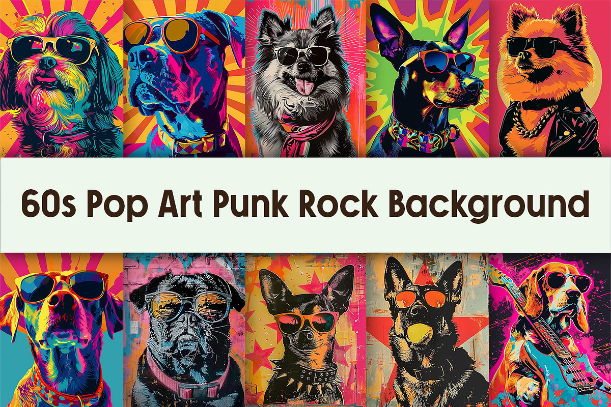 60s Pop Art Punk Rock Background, a Background Graphic by AdriOP