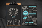 FREE! Trifold + Seafood Menu, a Brochure Template by BarcelonaShop (Thumbnail 4 of 5)
