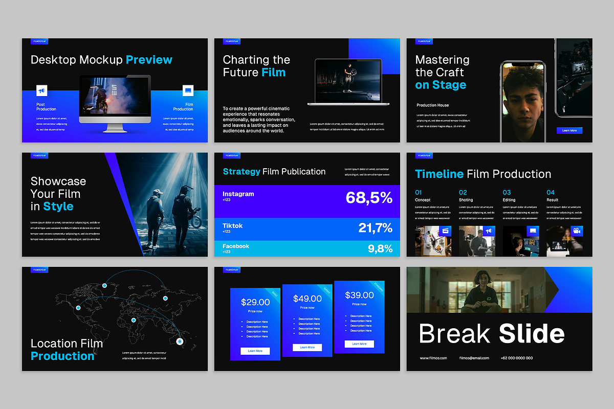Film Project Google Slides, a Presentation Template by rgbryand (Photo 4 of 7)