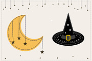 Halloween Witch, Cat, Bat Character, a Decorative Illustration by Imaginary Party (Thumbnail 9 of 10)