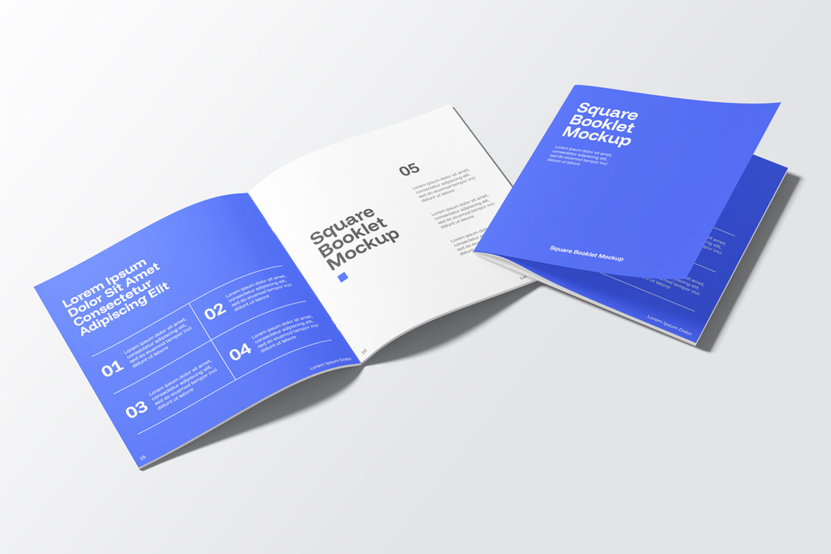 Square Booklet Mockup, a Books & Magazine Mockup by Rizky Audymas (Photo 8 of 9)