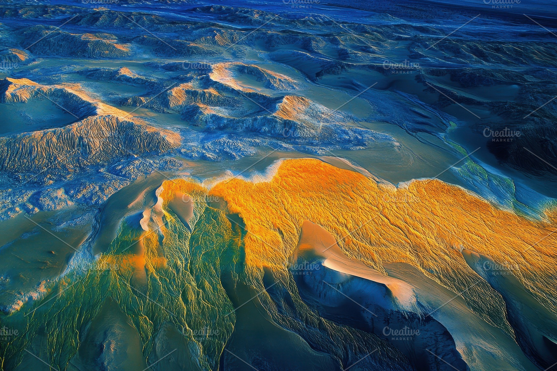 Breathtaking aerial view of colorful, a Photo by Iftikhar Alam