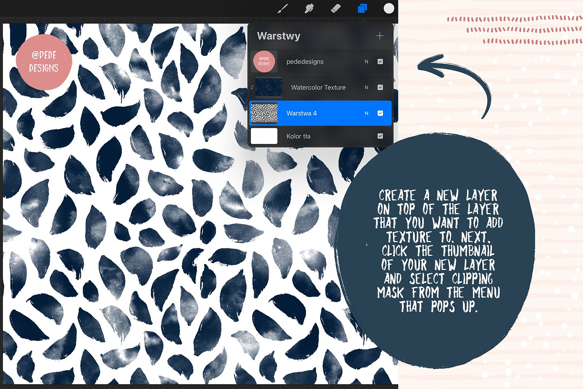 Pattern Brush Pack for Procreate, a Brush Add-On by PeDe Designs