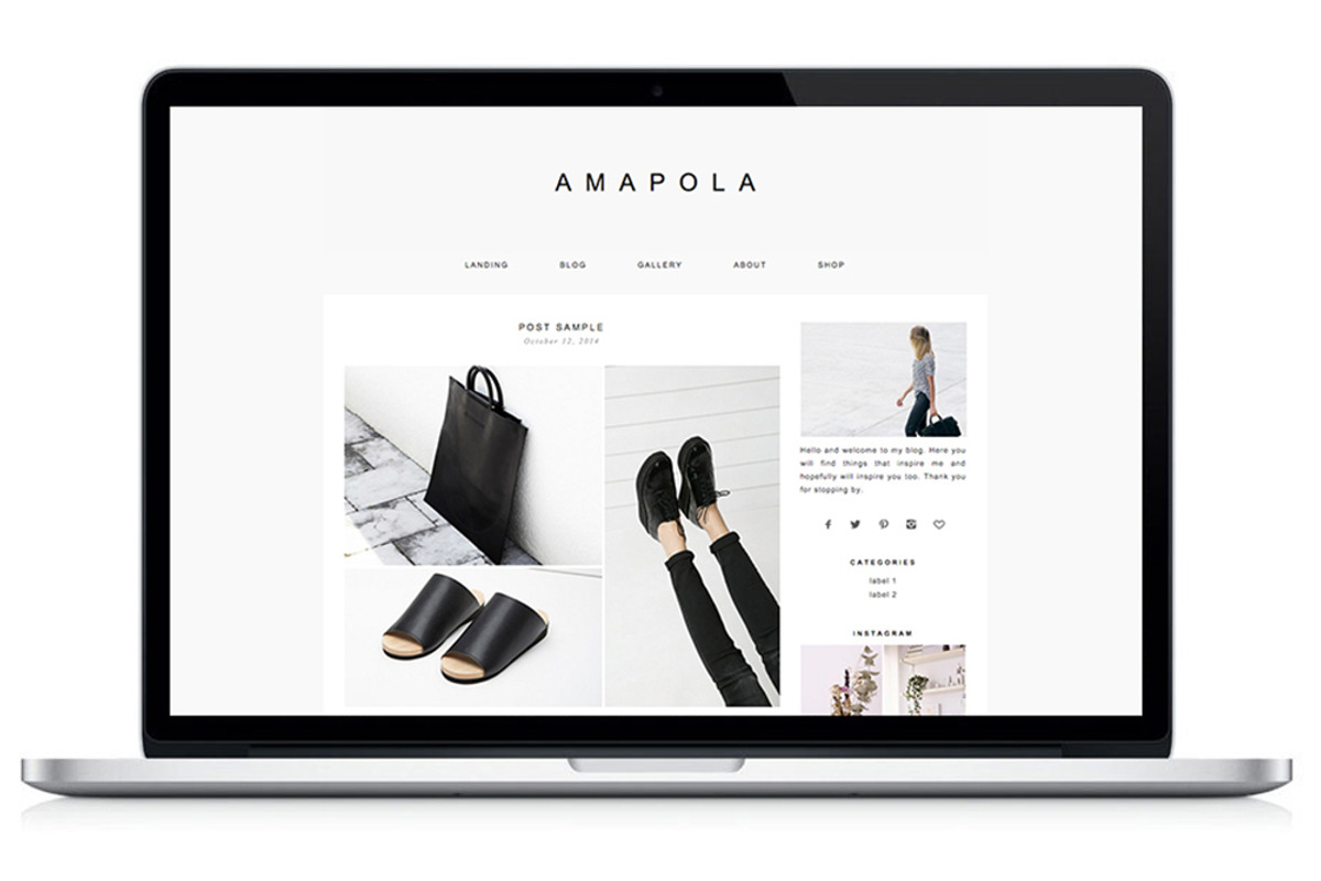Responsive WP Theme - Amapola, a WordPress Template by Light Morango (Photo 1 of 4)