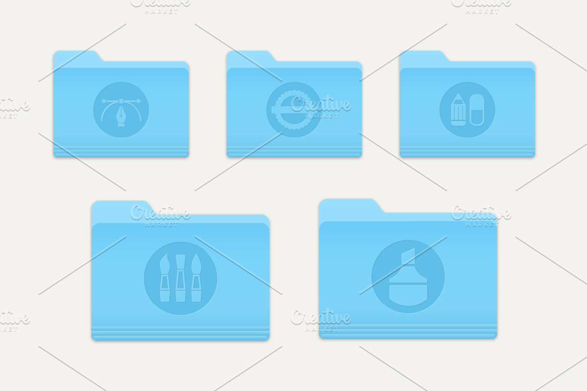 Art and Design Folder Icons Set 2 preview 3