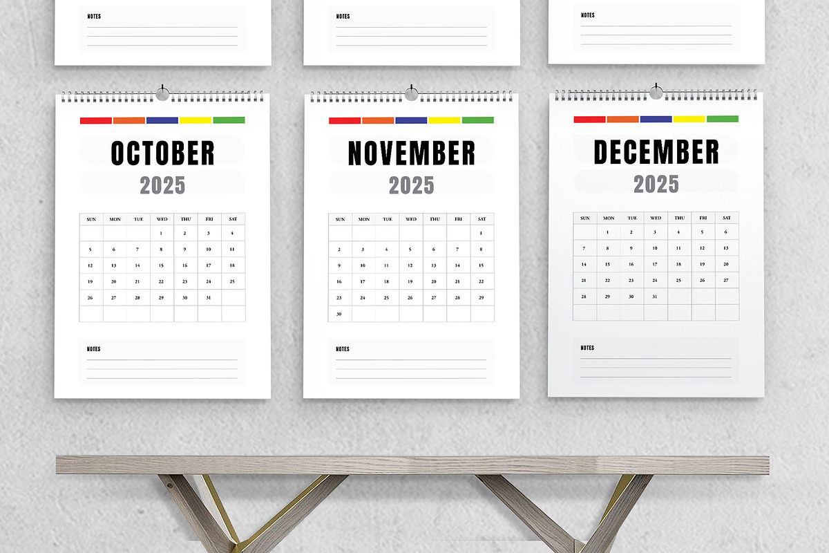 Colourful Calender Design 2025, a Stationery Template by MightyDesign (Photo 4 of 7)