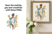 Romantic Vintage Girls Clipart, a Person Illustration by InkyQueenArt (Thumbnail 3 of 5)