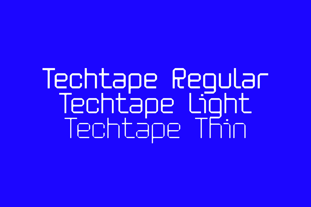 Techtape, a Symbol Font by Here  FF (Photo 1 of 12)