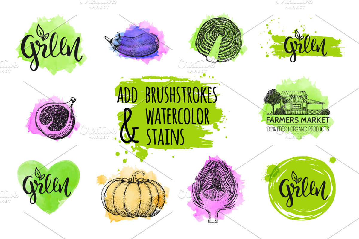 Hand drawn vegetables and fruit, a Decorative Illustration by Ulafant (Photo 24 of 25)
