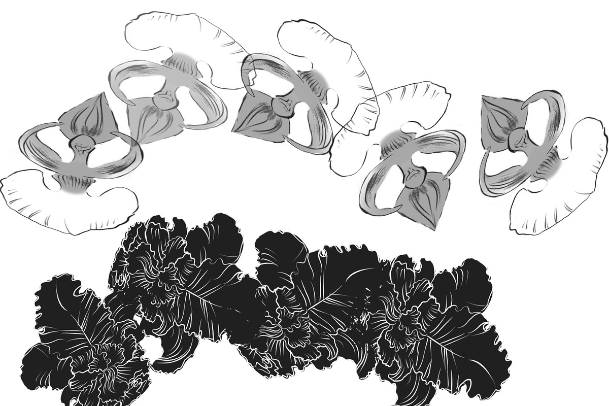 Manga floral procreate brush kit, a Brush Add-On by Meisanmui (Photo 7 of 12)