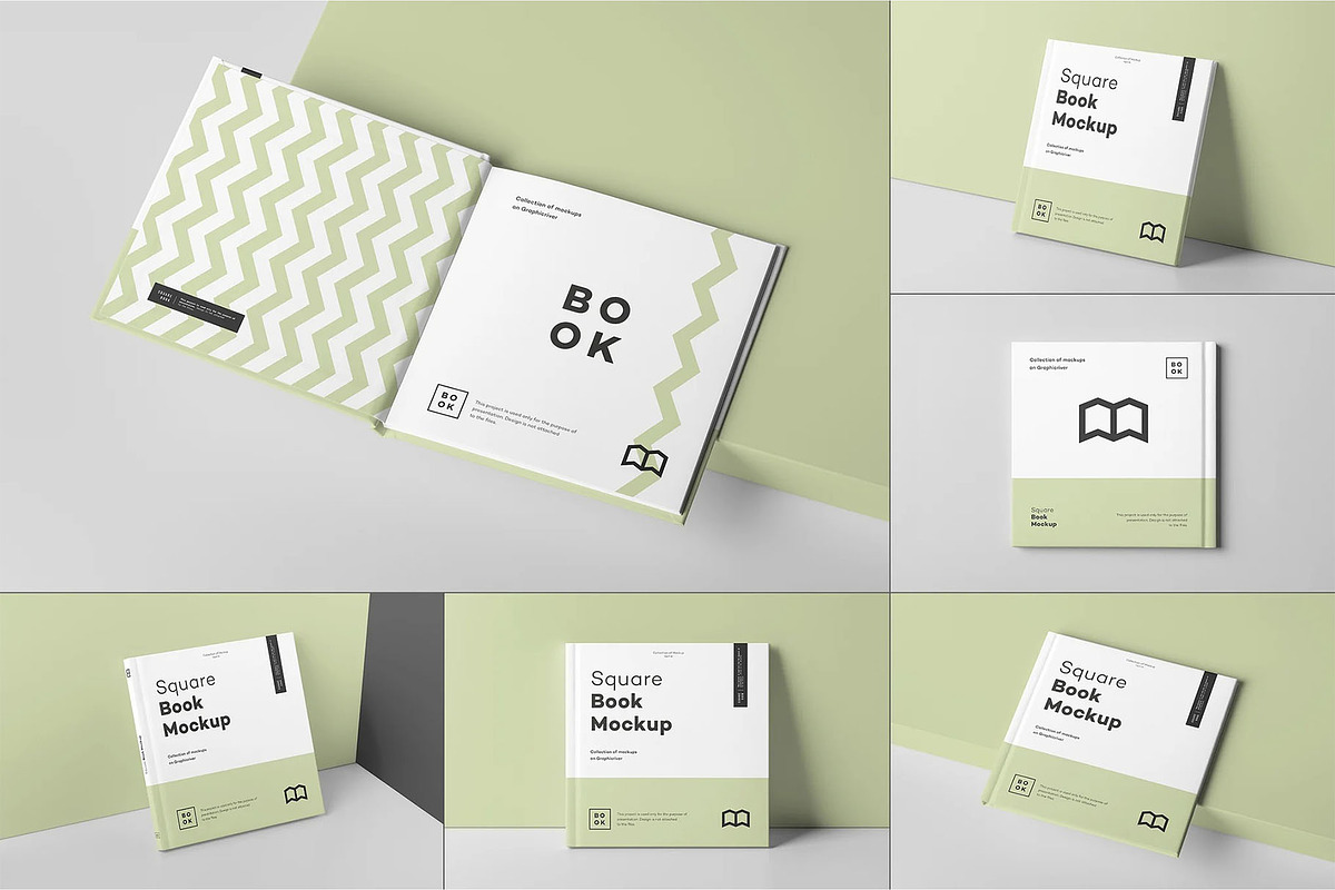 Square Book Mock up, a Books & Magazine Mockup by zippypixelstudio (Photo 1 of 16)