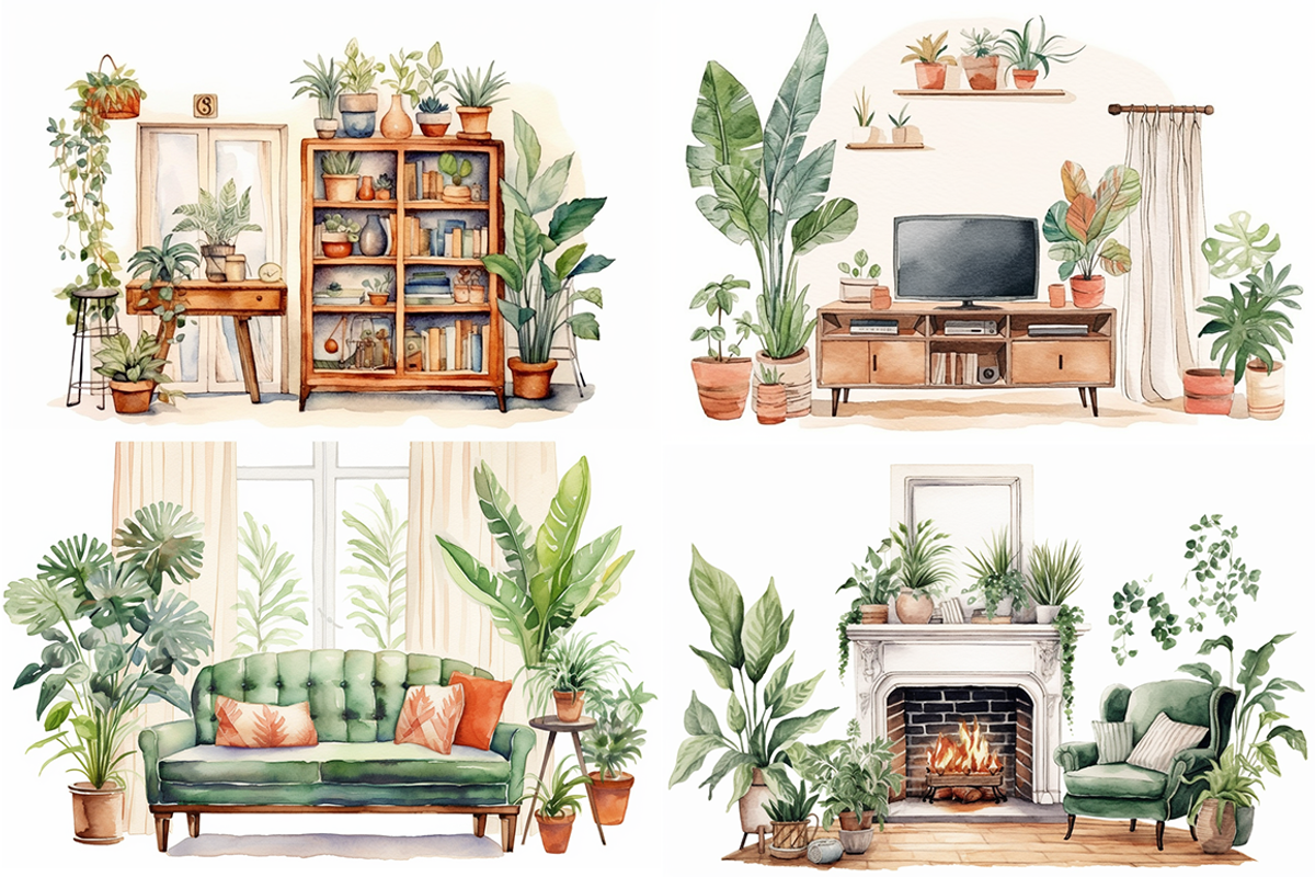 Cozy Home Interior, a Decorative Illustration by artsy-fartsy (Photo 2 of 7)