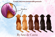 Girl and Dogs Clipart, Best Friends, an Animal Illustration by ArtedeCatrin (Thumbnail 4 of 8)
