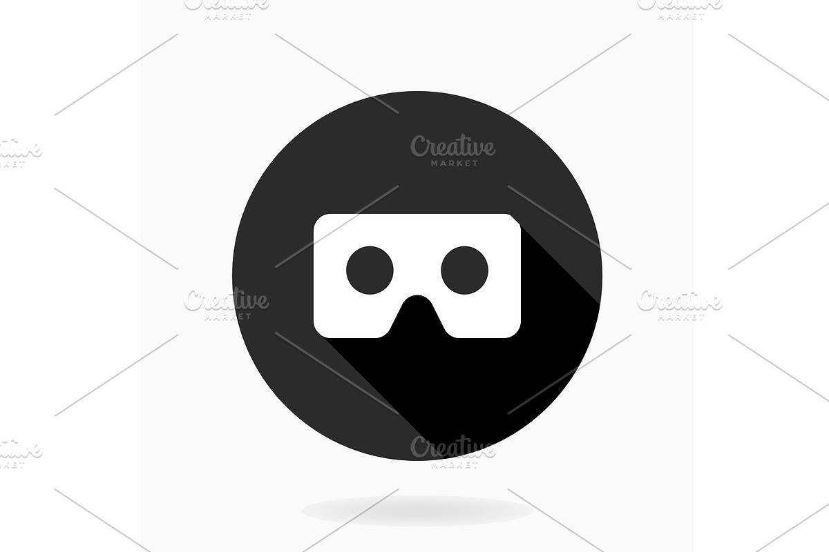 Fine Vector Flat Icon With VR Logo, a Texture Graphic by FineArtStudio (Photo 1 of 3)