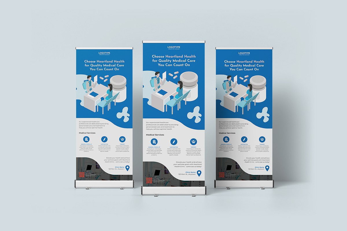 Health Clinic - Roll Up Banner, a Design Template by VUNIRA (Photo 2 of 3)