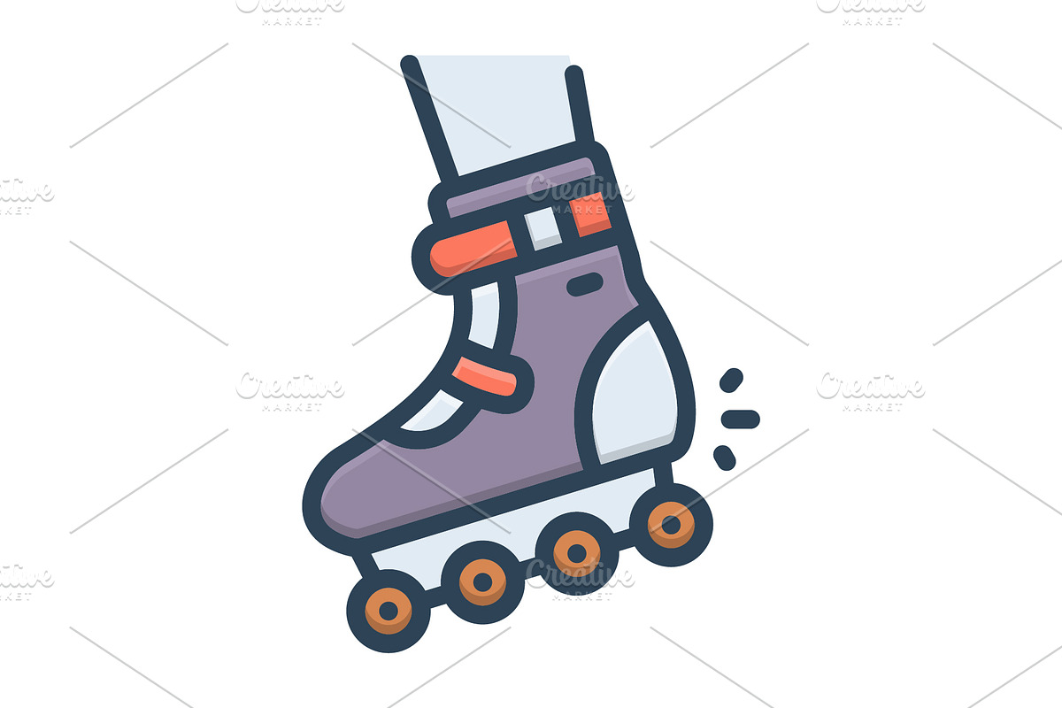 Skating inline color icon, a Duotone Icon by Creative priyanka