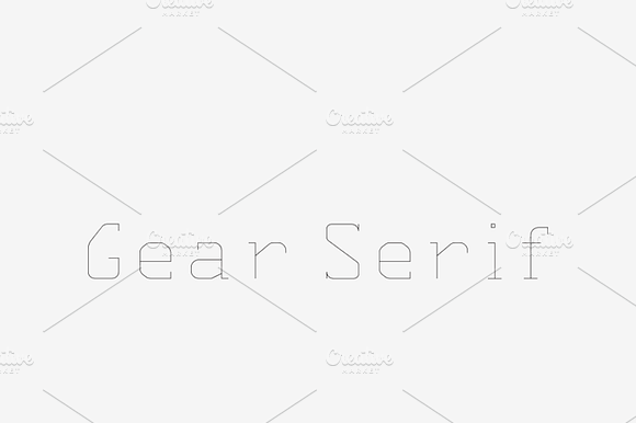 Gear Serif - Laser, Craft Cutter Font preview 6