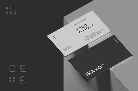 Noir Business Card 002, a Business Card Template by baqoos