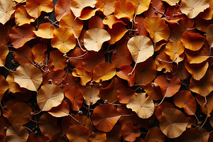 Autumn leaves in warm tones of orang, a Nature Photo by Artonix