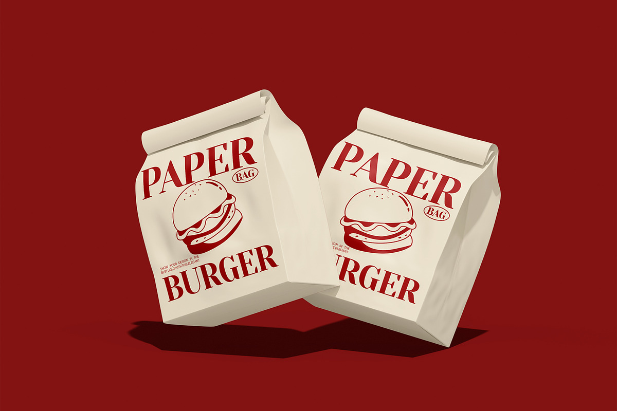 Burger Bag Mockup, a Packaging Mockup by Permadi Creative (Photo 3 of 3)