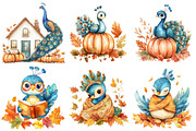 Cute Autumn Peacock Sublimation, an Illustration by CitraGraphics (Thumbnail 2 of 6)