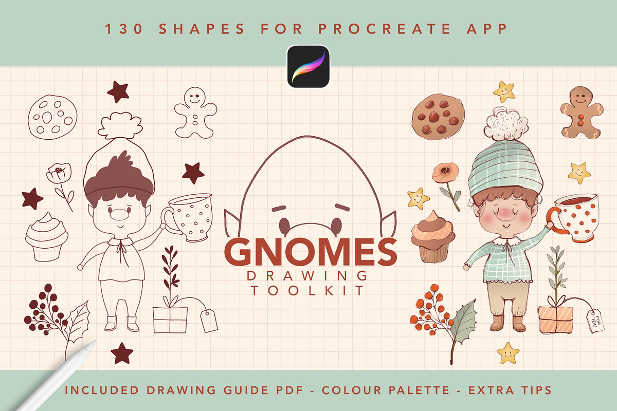 Procreate  Character Bundle 20% Off, a Brush Add-On by Rosangela Curti (Photo 2 of 25)
