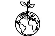 Earth Day Globe Silhouette Set, a Finance Illustration by Designer_Momina (Thumbnail 29 of 29)