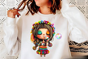 Cute Summer Girls Clipart Bundle., an Illustration by SVGArt (Thumbnail 8 of 9)